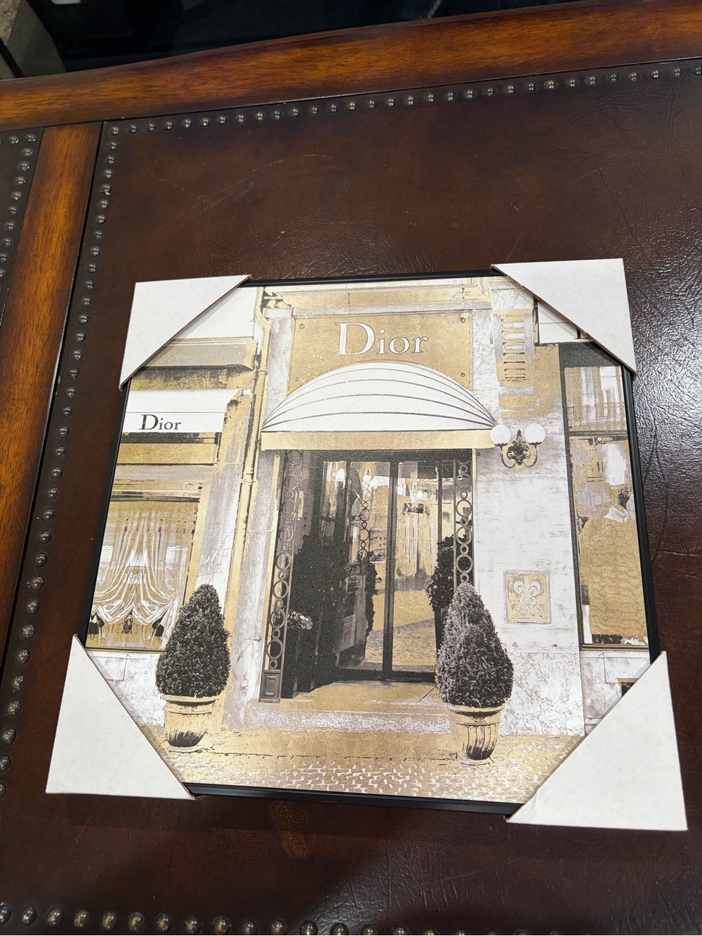 Dior Wall Art Print in Gold and Black Storefront Illustration